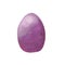 Violet easter egg isolated on white background. Watercolor gouache hand drawn illustration. Happy easter holiday