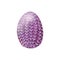 Violet easter egg isolated on white background. Watercolor gouache hand drawn illustration. Happy easter holiday