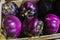 Violet eggplant ball, fresh healthy vegetables.