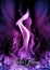 The Violet Flame of Saint Germain - Divine Energy and Transformation - Poster, Wallpaper.