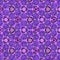 Violet flower of life pattern in retro colors