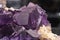 Violet fluorite crystals