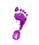 Violet footprint