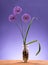 Violet Garlic Flowers in vase