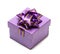 Violet gift box isolated