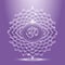 Violet glossy sahasrara chakra banner