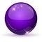 Violet glossy sphere