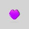 Violet Heart flat icon. Emotional heart.