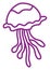 Violet jellyfish, icon