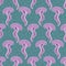 Violet jellyfish seamless vector pattern on teal