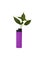 Violet lighter with a green branch