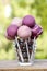 Violet and lilac cake pops
