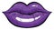 Violet lips, illustration, vector