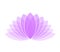 Violet Lotus Flower Icon Logo on White Background Illustration