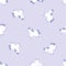 Violet magical wonderland horse cute baby pattern