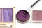 Violet make-up eyeshadows