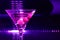 Violet martini glass
