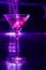 Violet martini glass