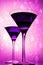 Violet martini glass