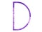 Violet megrim font letter d logo icon
