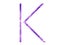 Violet megrim font letter k logo icon