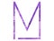 Violet megrim font letter m logo icon