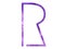 Violet megrim font letter r logo icon