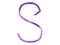 Violet megrim font letter s logo icon