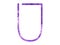 Violet megrim font letter u logo icon