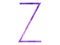 Violet megrim font letter z logo icon