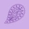 Violet paisley on light violet background