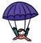 Violet parachute, illustration, vector
