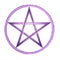 Violet pentagram in the circle