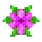 Violet pixel flower