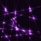 Violet random laser beams on dark background