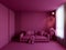 Violet-red interior