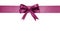 Violet ribbon and bow. Isolated on the white background