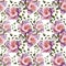 Violet rose , watercolor, pattern seamless, handmade