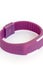 Violet rubber digital watch over white background