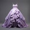 Violet Ruffled Dresses - Hyper Realistic 3d Rendering Stock Photo