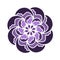 Violet russian culture Flower vector shape. Perfect for eco vegan yoga concept, logo type, graphic design, pattern, icon, wedding.