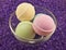 Violet salt and bath balls