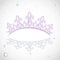 Violet shining tiara on a white