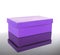Violet shoe box reflective black floor
