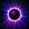 Violet sphere glowing background