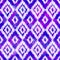Violet stitched rhombus ornament on watercolor vector seamless pattern