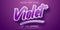 Violet text, cartoon style editable text effect