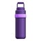 Violet thermo flask icon, cartoon style