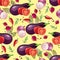 Violet vegetables seamless