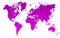 Violet World Map - vector